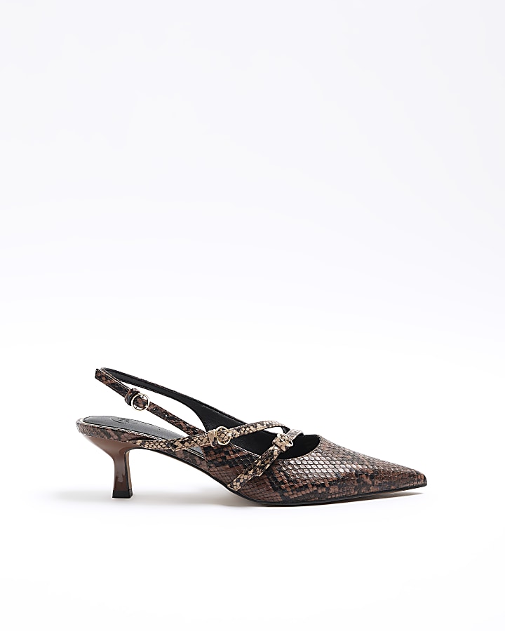 River island deals snake print heels