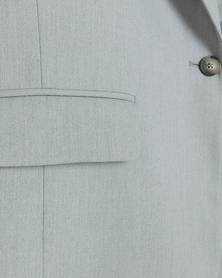 Grey rolled sleeve blazer