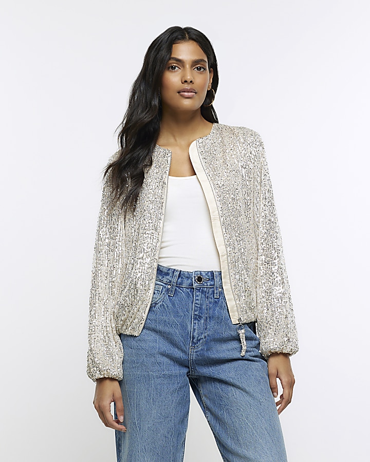 Silver shop glitter jacket