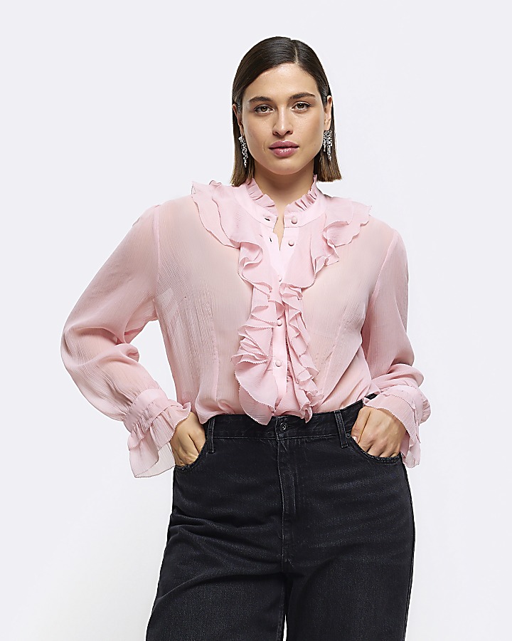 Plus cheap ruffle blouse