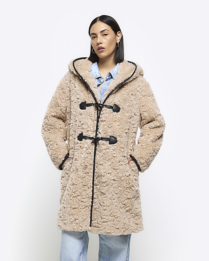 Teddy coat cheap river island