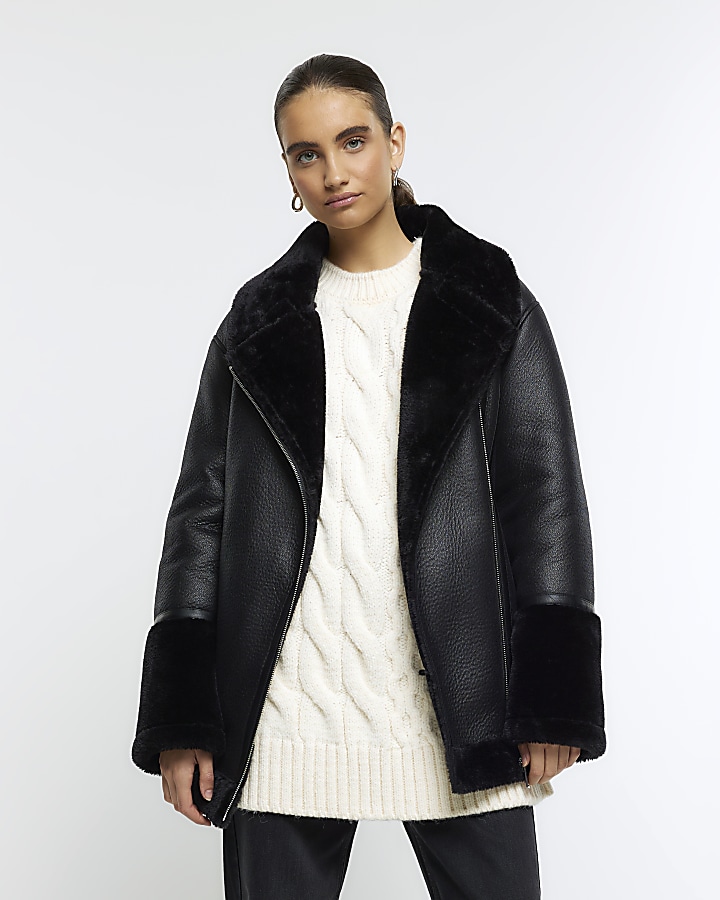 River island aviator store jacket