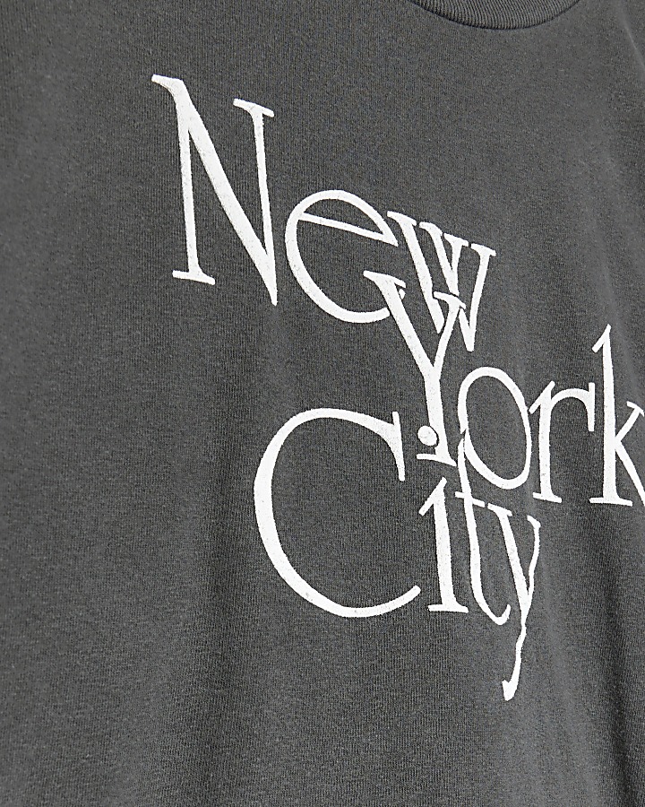 Grey graphic print t-shirt