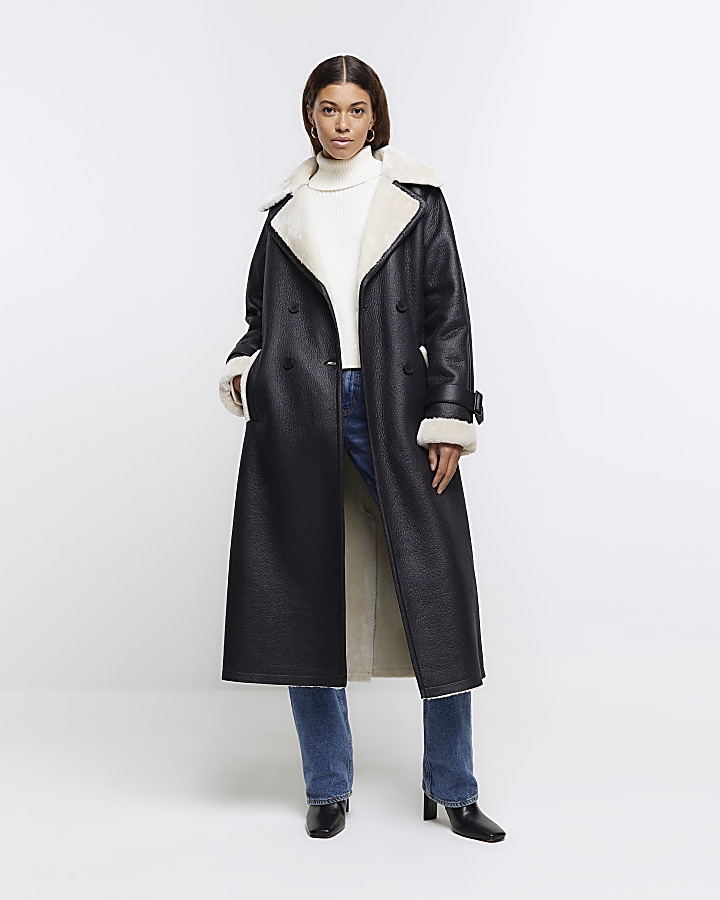 Shearling duster outlet