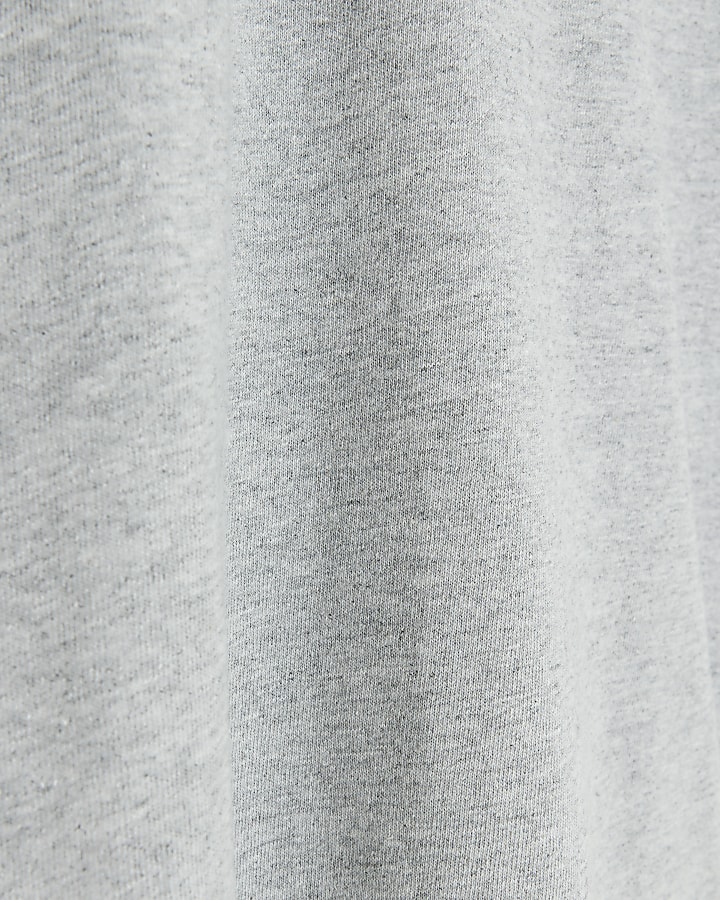 Grey rolled sleeve t-shirt | River Island
