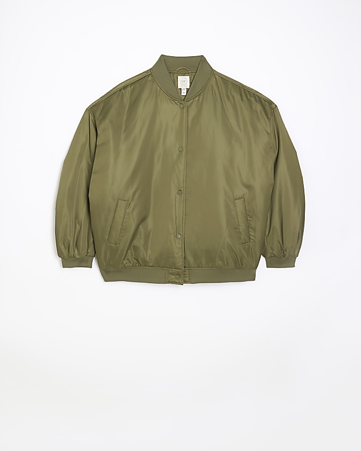 Plus khaki bomber jacket River Island
