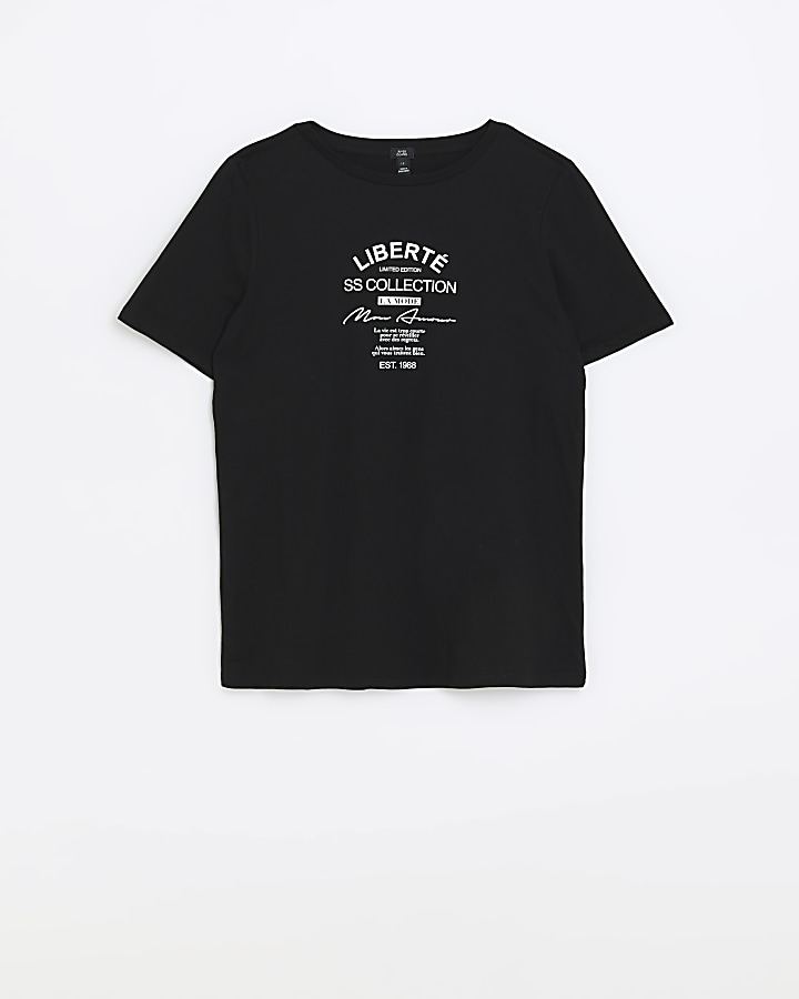 Black graphic print t-shirt