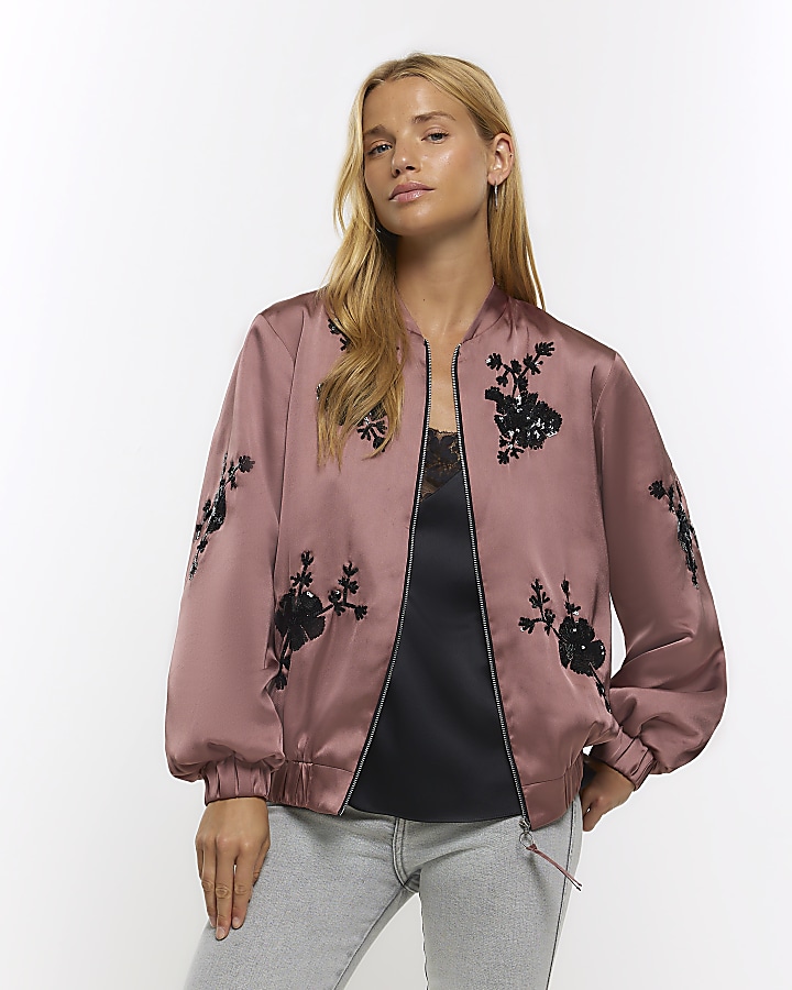 Pink silky clearance jacket