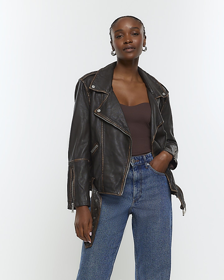 Leather jacket river deals island