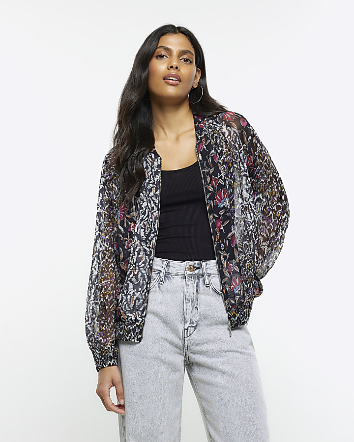 Floral jacket deals