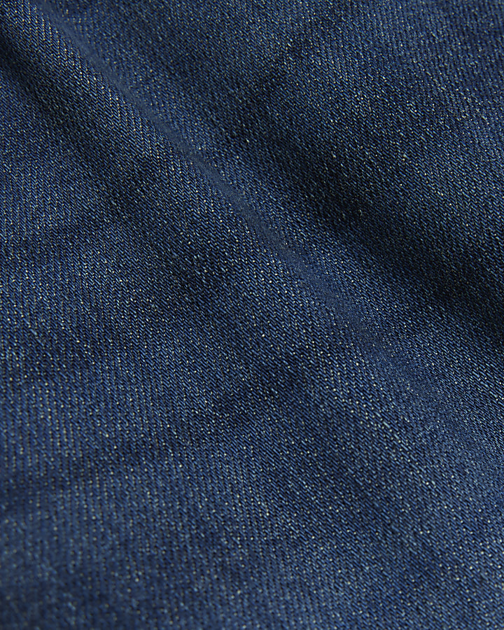 Blue high waist crop bootcut jeans