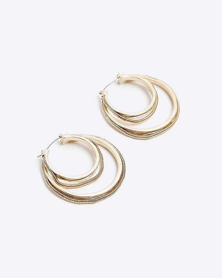 Gold Double Hoop Earrings