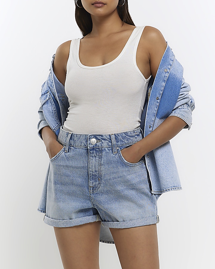 River island high store waisted shorts