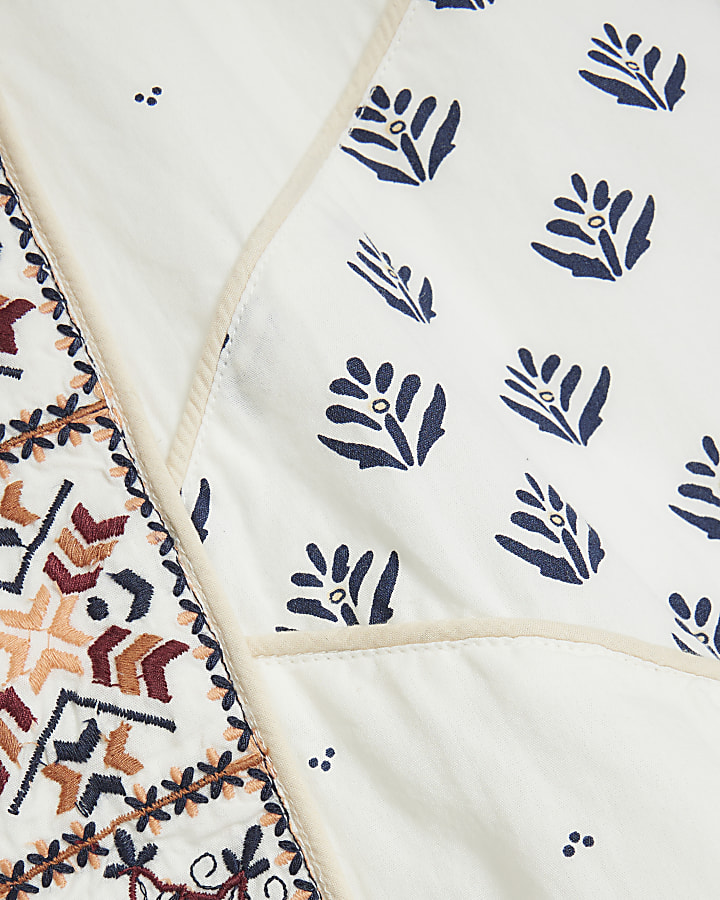 Cream embroidered jacket River Island