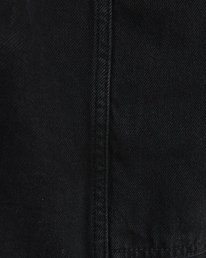 Black paperbag belted jeans | River Island