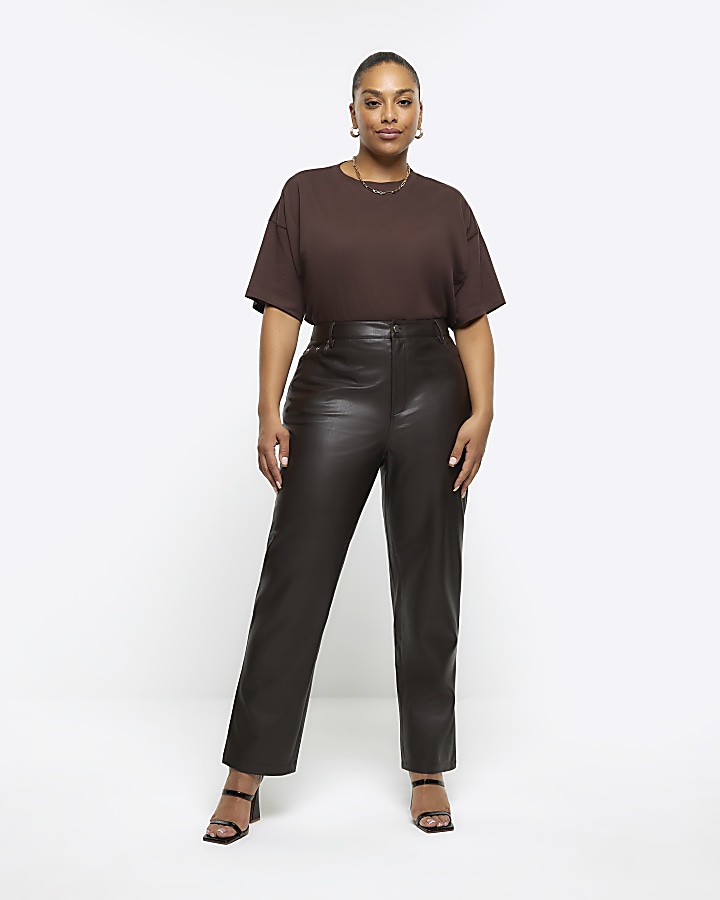 Faux leather pants sale with belt loops