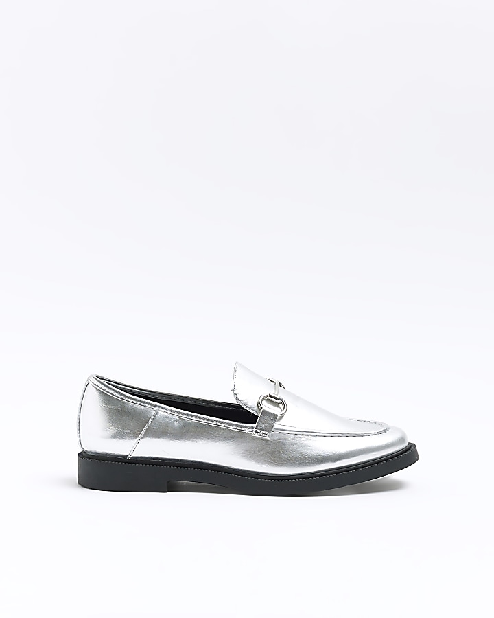 Silver and clearance black loafers