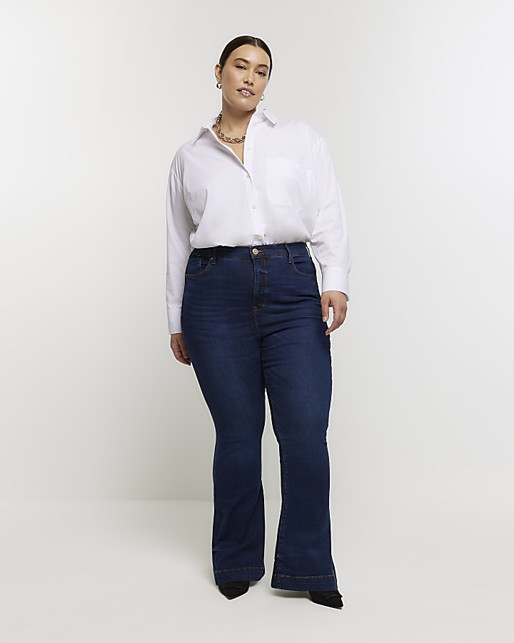 Plus size best sale flare jeans cheap