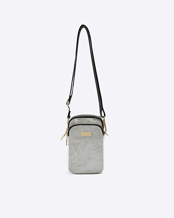 River island silver discount bag