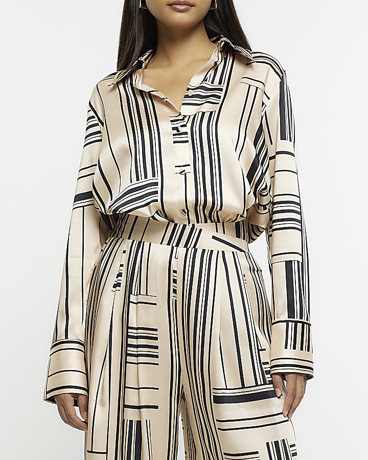 Black and white clearance striped shirt river island