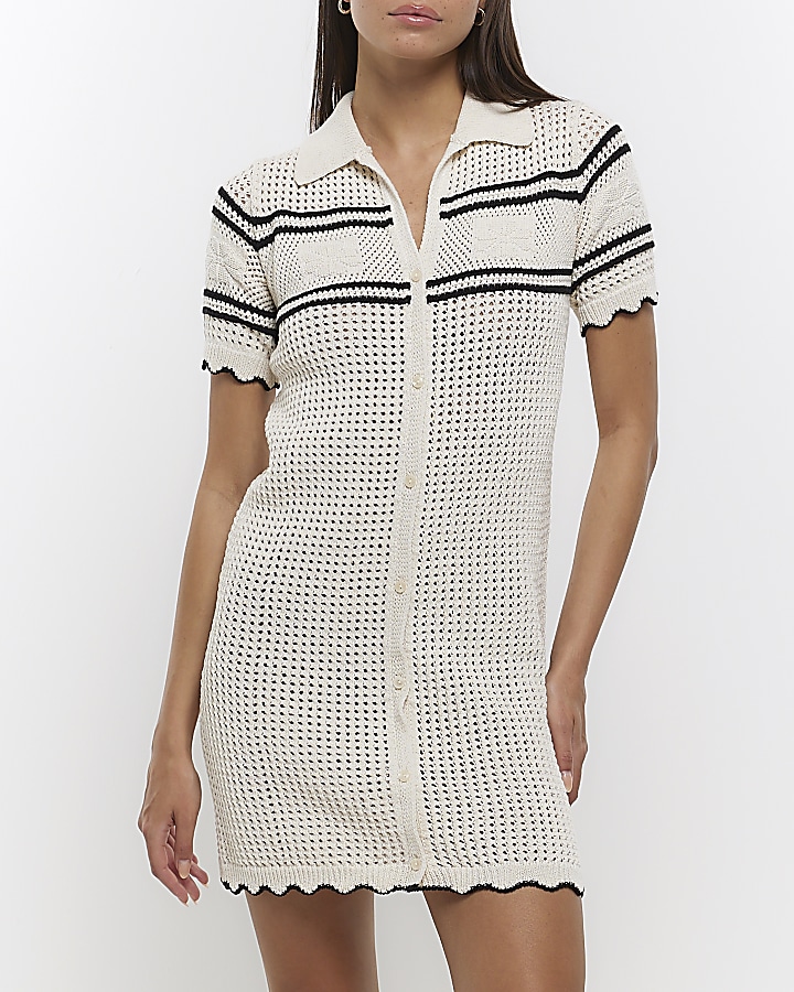 Button up mini outlet dress