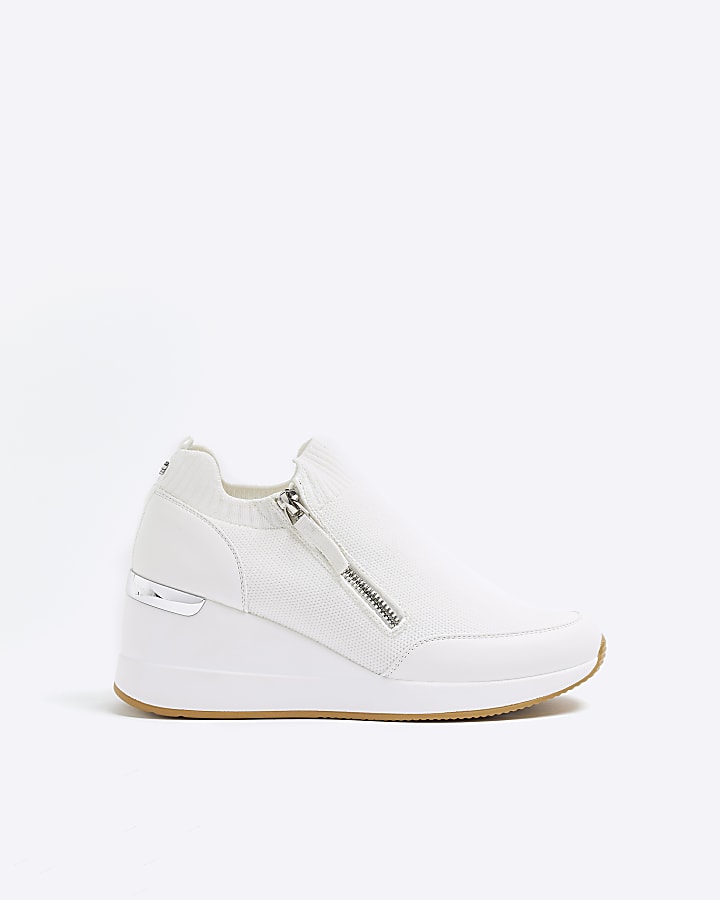 White trainers store with wedge