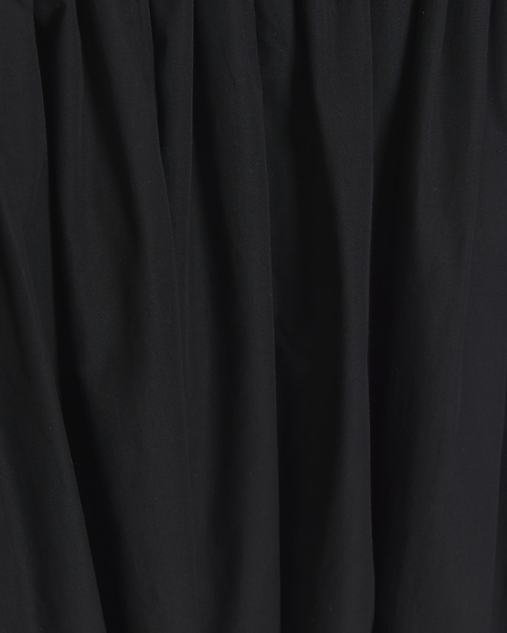 Black bandeau prom maxi dress
