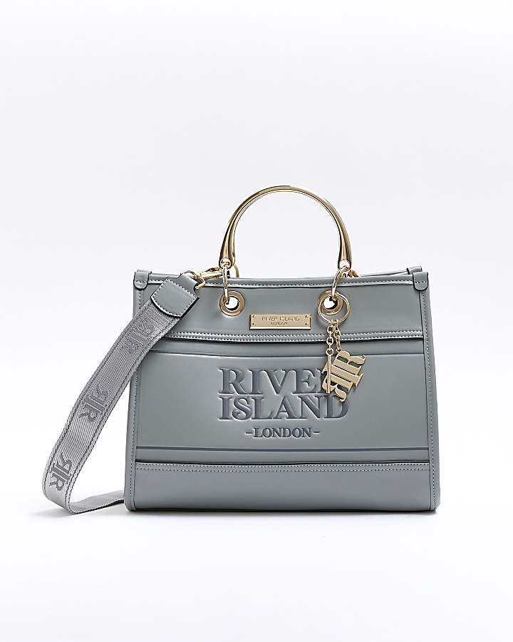 River island grey suede bag sale