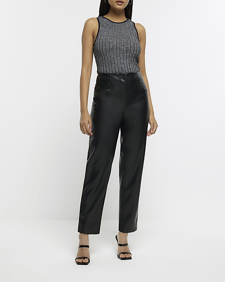 Leather cigarette shop trousers