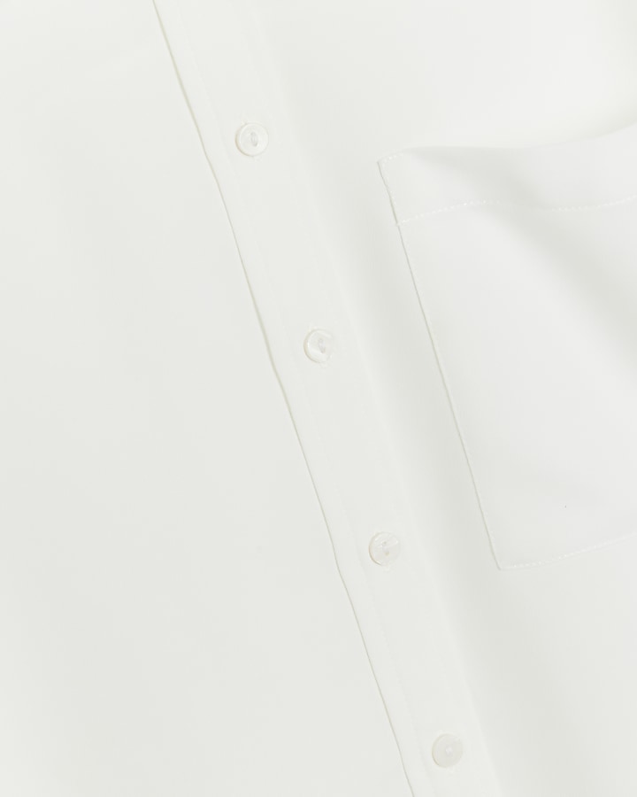 White chiffon long sleeve shirt