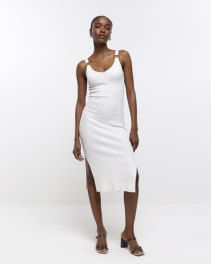 White midi best sale bodycon dress uk