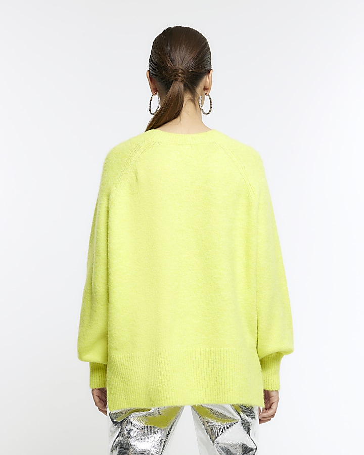 Lime green knitted jumper