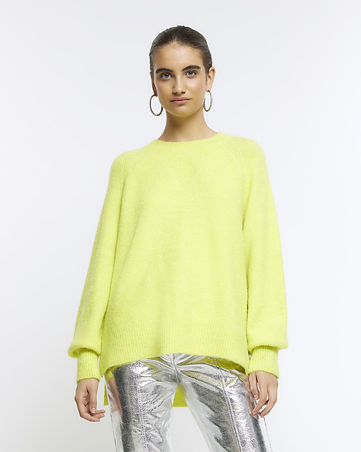 Lime green knitted jumper