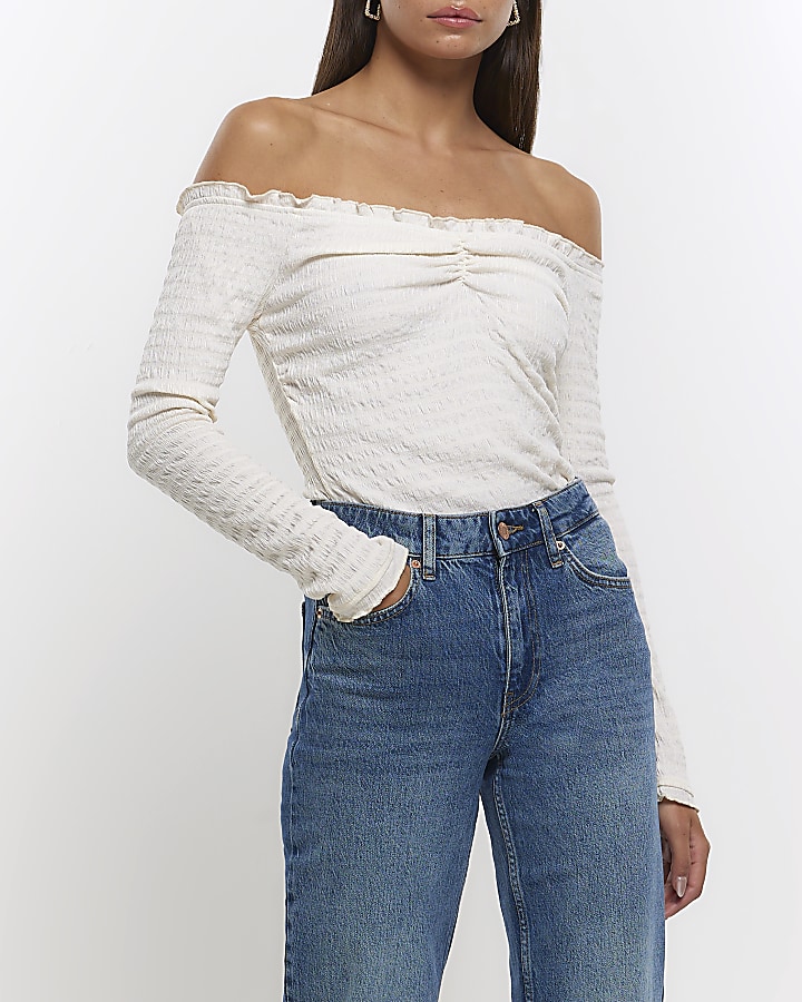 Bardot long sleeve discount top