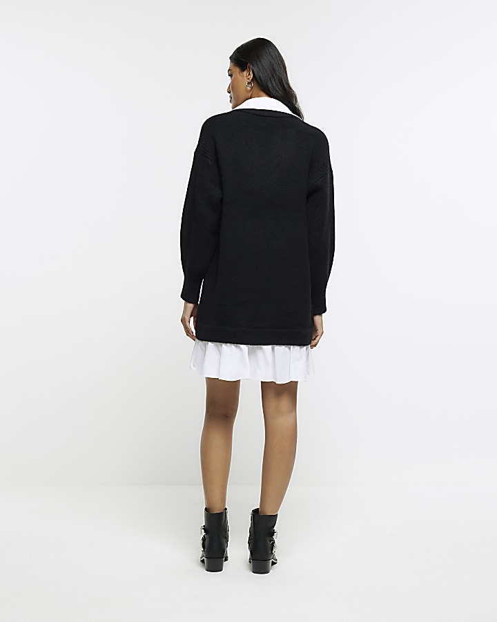 Black shirt hybrid jumper dress