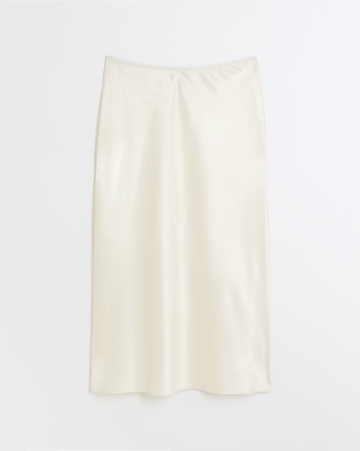 Petite stone satin maxi skirt