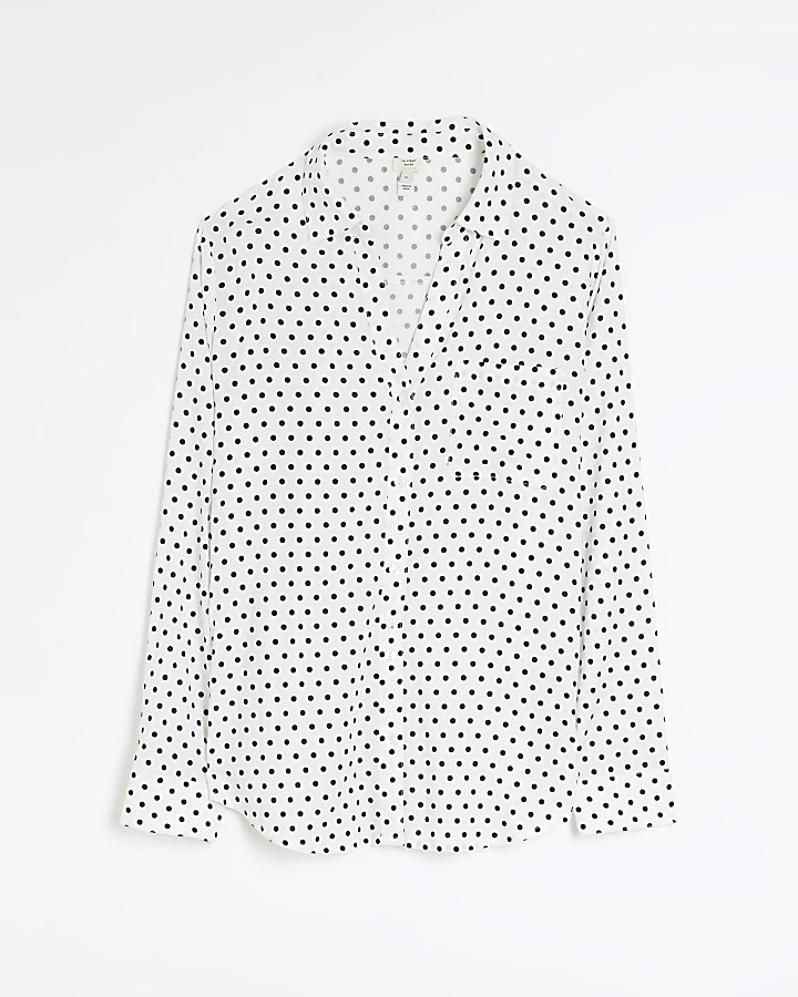 White spot open neck shirt River Island