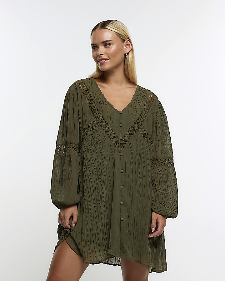 Petite 2024 khaki dress