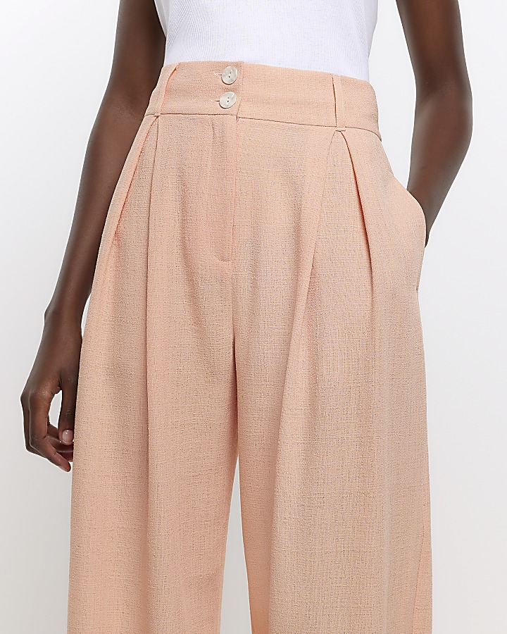 Coral wide leg trousers