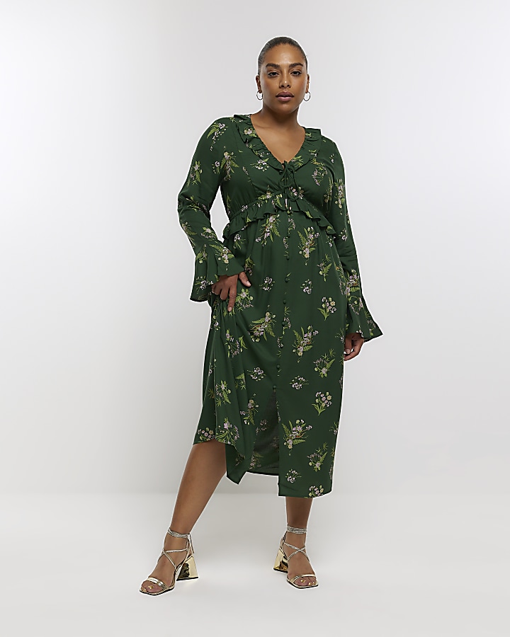 Midi swing 2025 dress plus size