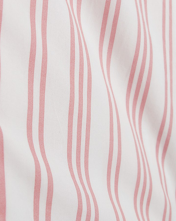 Pink stripe long sleeve shirt