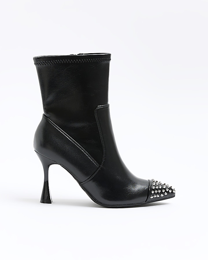 Heeled studded hot sale boots