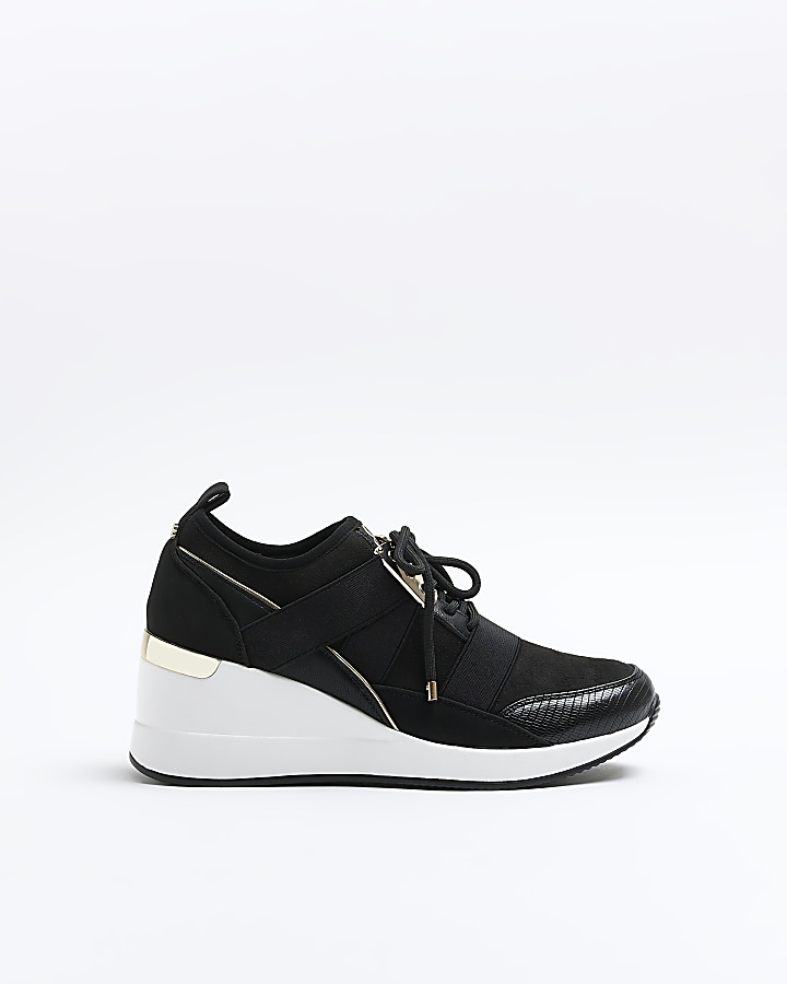 River island wedge store trainers