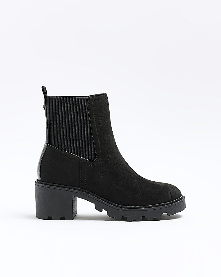 River island block heel 2024 boots