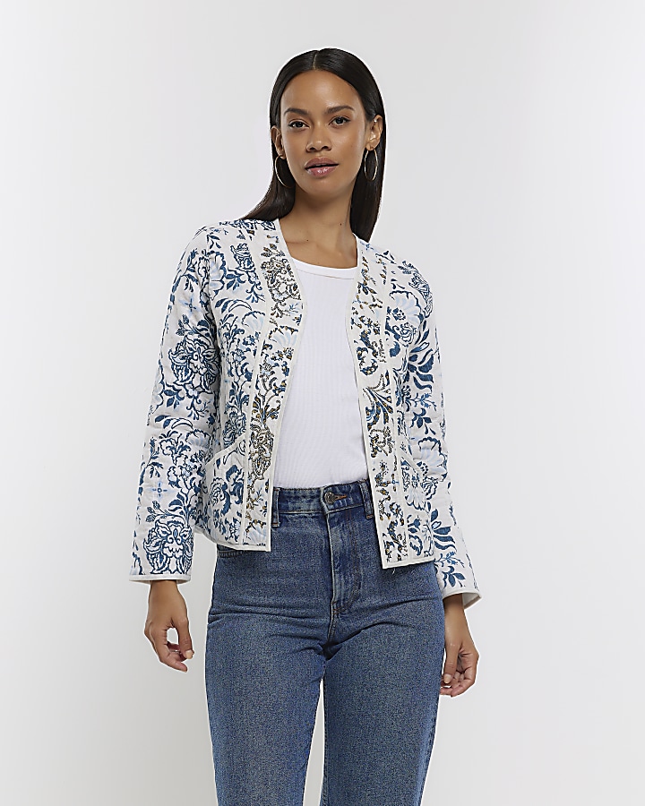 Blue paisley outlet jacket