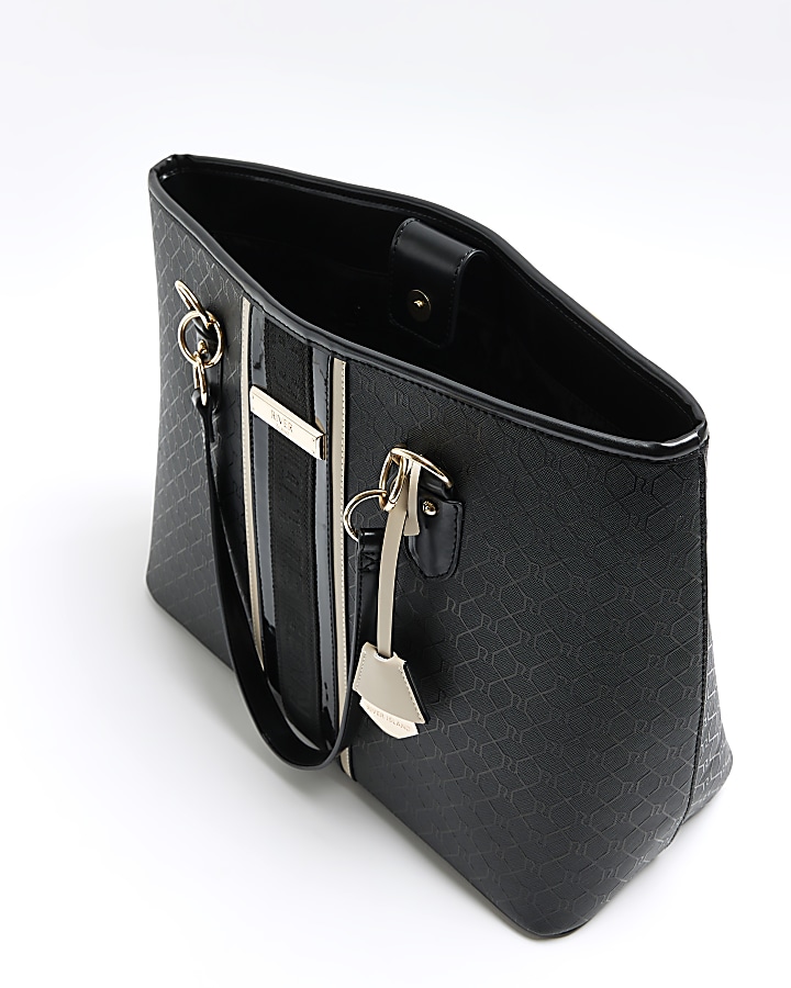 Black RI monogram shoulder bag bundle River Island