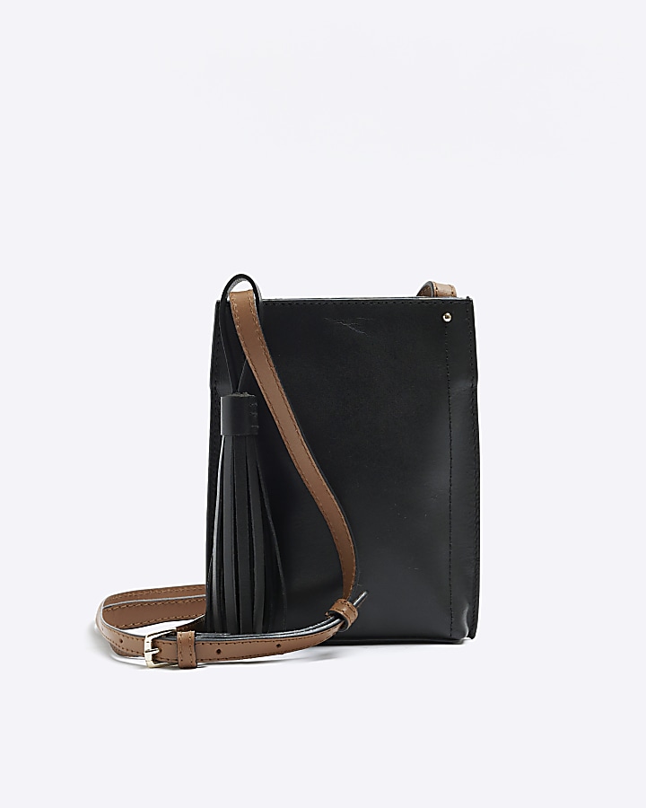 Black tassel shop cross body bag