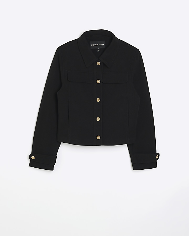 Black Cropped Smart Jacket