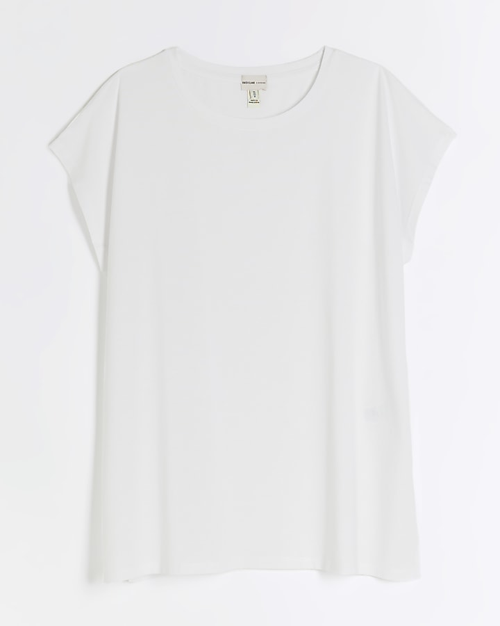 White split hem t-shirt | River Island