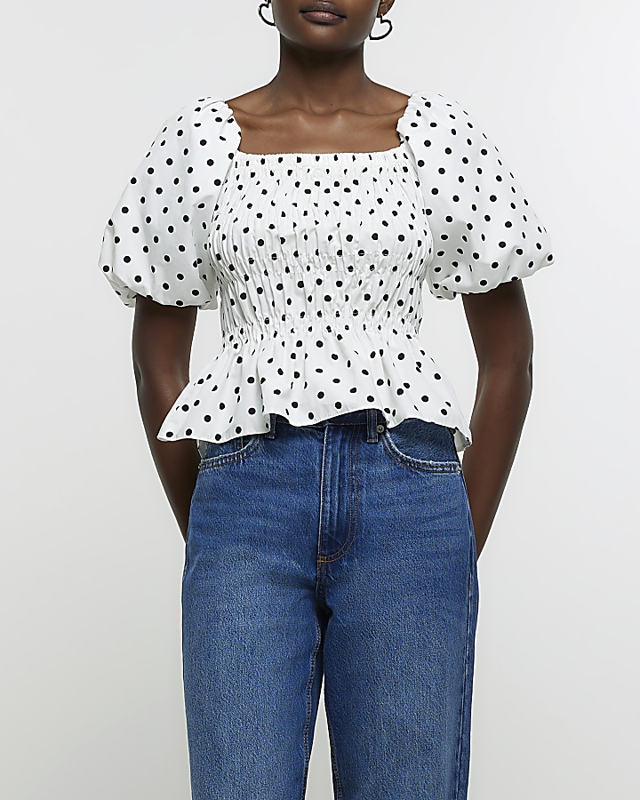 Spotty 2025 bardot top